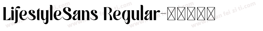 LifestyleSans Regular字体转换